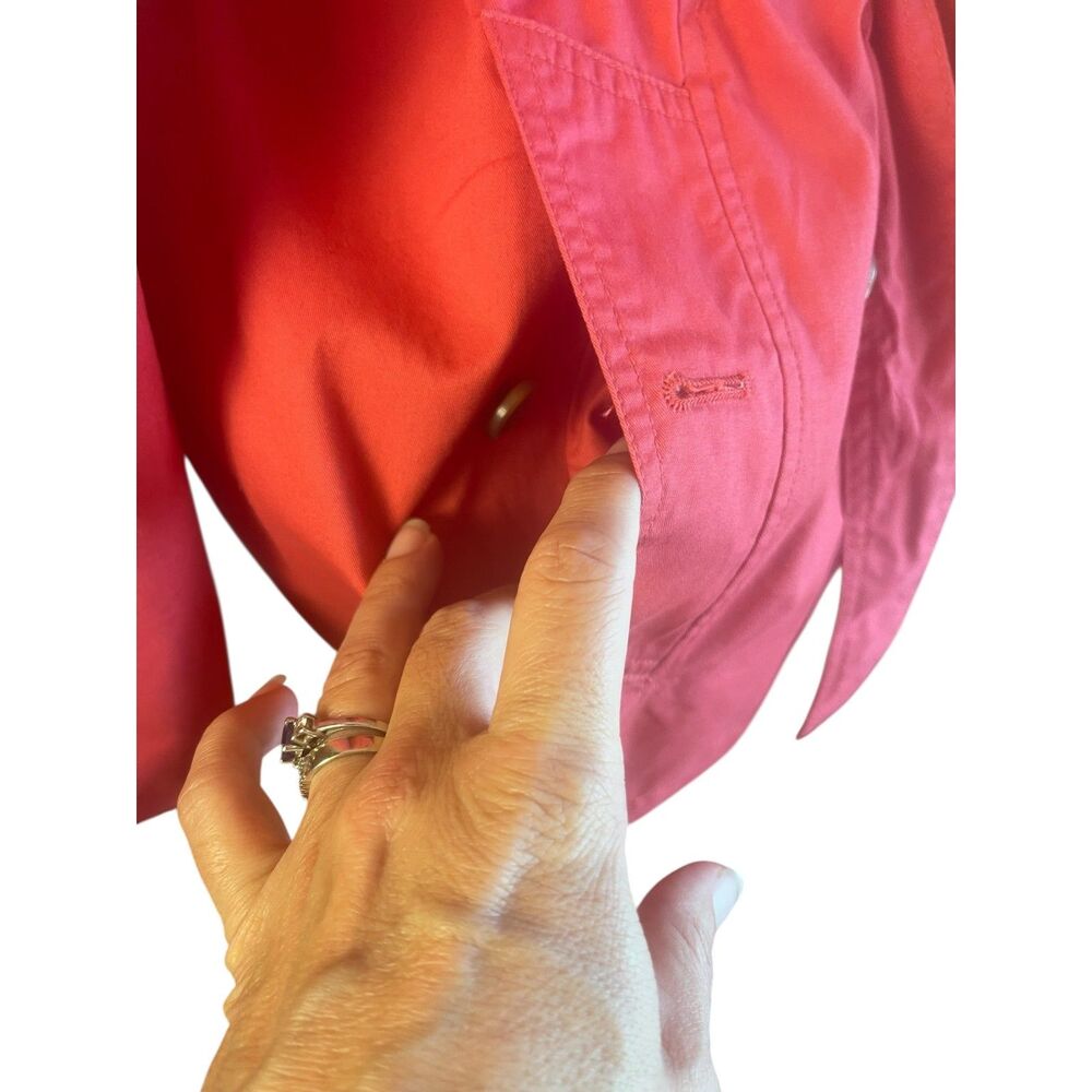 St. Johns Bay Womens Classic Trench Coat Sz L Preppy Reddish Pink Heritage - Picture 14 of 16